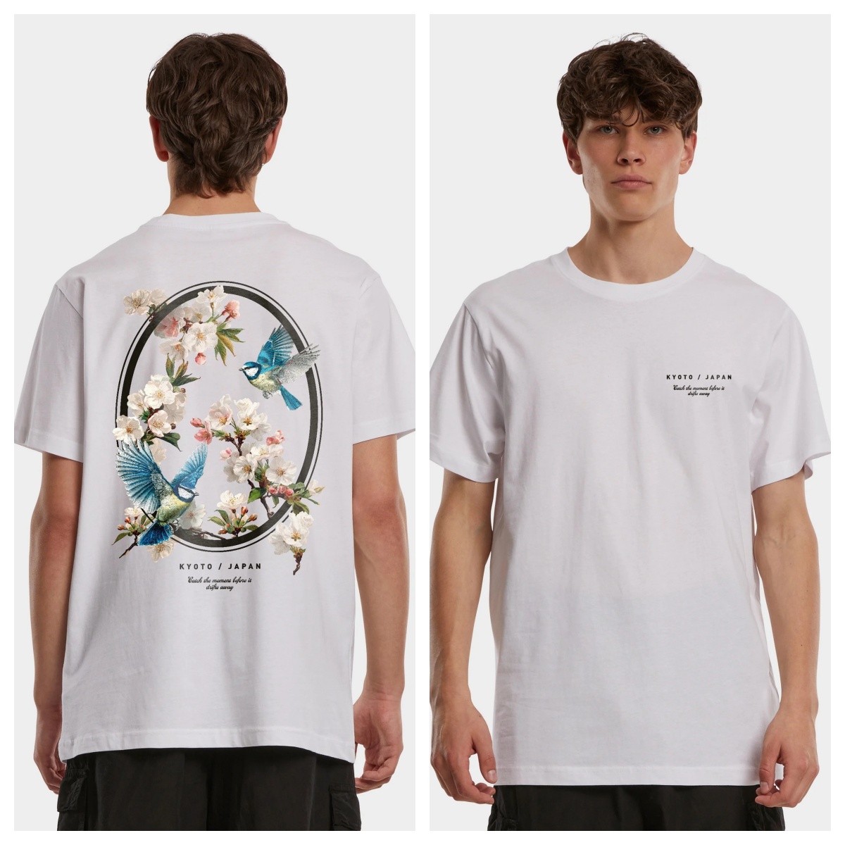 Streetwear Brand With Flowers - KYOTO JAPAN BIRDS AND FLOWERS Trendy