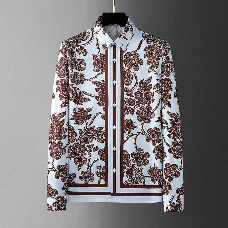 Brand Flower Printed Men's Shi - Streetwear Brand With Flowers review and price