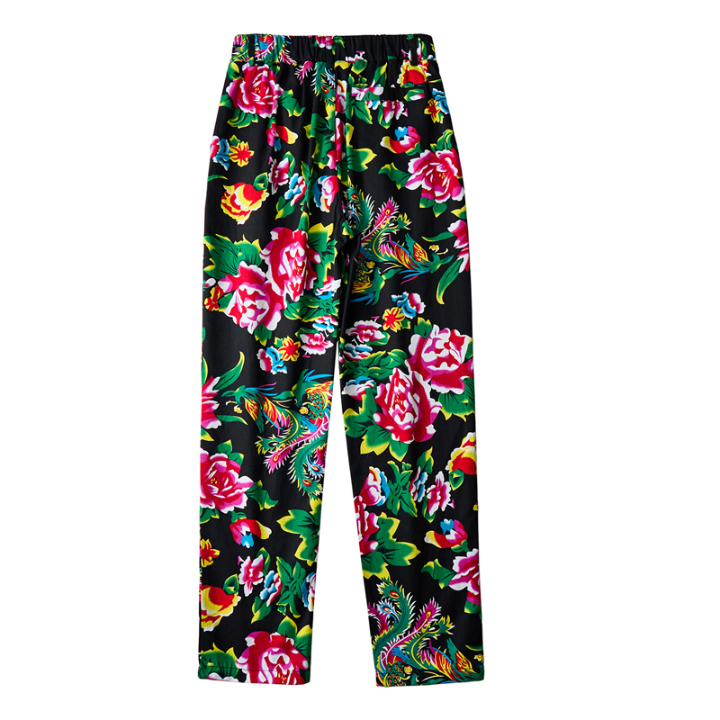 Men Chinese Style Popular Pant - Streetwear Brand With Flowers review and price